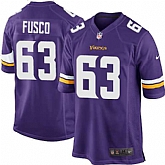 Nike Men & Women & Youth Vikings #63 Fusco Purple Team Color Game Jersey,baseball caps,new era cap wholesale,wholesale hats